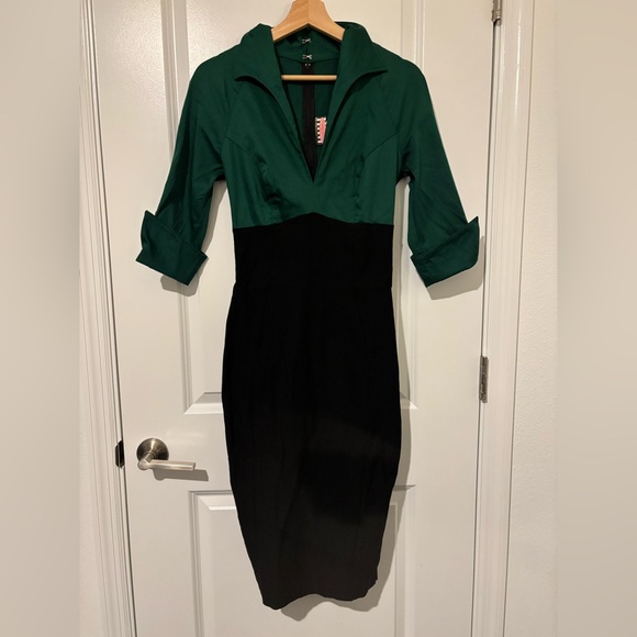 Pinup Couture Dresses & Skirts - Lauren Dress Pinup Couture Small Green and Black